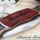 3 Groomsmen Gifts - Custom Engraved Rosewood Wood Handle Pocket Knife  - Groomsman Best Man Ring Bearer Gift