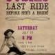 Bachelorette Party/Hen's Night Invitation : Bride's Last Ride Country/Western Theme with Pin Up Cowgirl