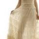 Ivory Cream Vintage Style cap Sleeve Floor length Lace Wedding Bridal Dress for woodland beach wedding-Princess Kathryn