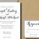 SALE Printable Custom DIY Wedding Invitation - Romantic Chic Calligraphy