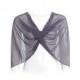 Grey sheer shawl , 4 options top- shawl , shrug , twist and infinity scarf , bridesmaid shawl , gift for women, sheer clothing (CF110)