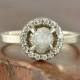 Halo Rough Diamond Engagement Ring