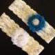 Wedding Garter Belt, Bridal Garter Set - white lace garter,Ivory Lace Garter, Wedding Garter, ,POPULAR