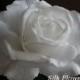 SALE White Bridal Flower Hair  Clip Wedding Hair Clip Wedding Accessory White Rose Bridal Hair Clip
