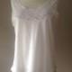 M / Nylon Camisole Lingerie Top / Wide White Lace / Size Medium / Ashley Taylor / FREE Shipping