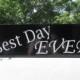 Ring Bearer Sign / Ring Holder / "Best Day Ever!" / Graduation Sign / Painted Solid Wood / Wedding Prop / Flower Girl / Engagement