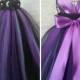 Purple Black Flower Girl Dress