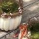White Pumpkin Basket - Large - Fall Wedding Flower Girl Basket