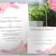 Peach and pink botanical floral style invitation template