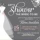 Wedding Dress Bridal Shower Invitation Dress on Hanger ANY COLORS Printable or Printed