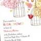 Sweet Birdie Bird Bridal Shower Invitation, Bird Cage Invitation, Bird Cage Invite, PRINTABLE, Wedding Shower Invitation
