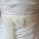 Ivory Velvet Ribbon, 1.5 Inches Wide, Pale Ivory Ribbon Sash, Off White Bridal Sash, Wedding Belt, 4 Yards