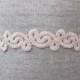 Gold Looping Metallic Lace wedding Sash / Belt, Embroidered Lace Sash