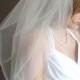 Wedding veil, Bridal Veil, Bubble Veil in Tulle, Available in White, Diamond White, Ivory, Champagne and more -- Maddies' Veil