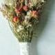Fall Wedding  Brides Bouquet of Lavender Roses Larkspur Wheat and other dried flowers