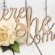 Wedding Sign for Ring Bearer or Flower Girl Sign, Rustic Wooden Wedding Decor for Ceremony Aisle Sign (Item - LHS100)