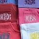 6 Comfort Color Pocket Tanks--- Monogrammed for your Bridesmaids or Sorority Sisters