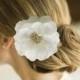 White Flower Hair Clip,- Bridal Hair Accessories ,Wedding Hair Accessories-Flower Hair Clip
