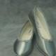Silver Wedding flats Shoes Hand dyed and trimmed