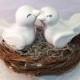 Romantic Love Bird Wedding Cake Topper Birds - Elegant Wedding Decor - Custom Choice of Colors