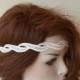 Rustic Lace Wedding Headband,  Ivory Lace Headband,  Bridal Hair Accessory, Rustic Wedding Hair Accessory