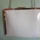 Vintage Handbag Harry Levine Cream Patent Leather Chain Purse Clutch Wedding Handbag Wedding Clutch Prom Bag