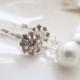 Bridal Drop Earrings Rhinestone Pearl Dangle Earrings Wedding Crystal Earrings Bridal Jewelry Wedding Jewellery