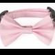 Light pink - cat and dog bow tie collar set, pink wedding bow tie, pink dog collar bow, pink cat bow, pink cat collar set
