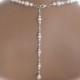 Wedding jewelry pearl backdrop necklace Bridal jewelry Wedding necklace