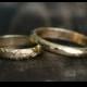 His & Hers Couples Ring Set - 14K Gold  Wedding Band Engagement Ring Set GC01 w Secret Message By Pale Fish NY