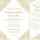 DIY Wedding Invitation Printable Template (5x7 invitation) 