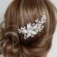 Bridal Hair Flower Comb, CHELSEA hair comb, Wedding hair accessories, Bridal Headpieces, Rhinestone hair comb, Wedding hair Comb