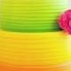 Neon Wedding Cake In Citrus And Raspberry Colors