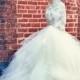 luxury open back sparkles beading details ruffles skirt wedding dress