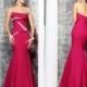 Tarik Ediz Strapless Trumpet Crystal Beaded Evening Dresses Red Floor Length Taffeta Gown Sexy Prom Dress Online with $92.15/Piece on Hjklp88's Store 