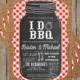 Rustic I Do BBQ Party Invitation Printable - Chalkboard Mason Jar - Burlap and Gingham