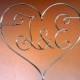 Personalized - Heart  Cake Topper stick - Wedding Cake Topper Wire Love - Gold Cake topper - Silver Cake Topper