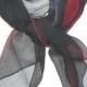 Square Silk Scarf Hand Dye Black Red Gray