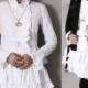 Gothic Goth Victorian Dolly Lolita Nana EGL Wedding Bridal Tux Frill Tiered Dress White
