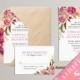 SALE - Printable Floral Wedding Invitation, Modern Wedding Invitation, Wedding Invitation Themes