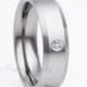 Men's Tungsten Wedding Band,Whit Diamond Ring,Engagement Band,Anniversary Ring,Comfort Fit,Tungsten Wedding Ring,Beveled Edges,High Polish