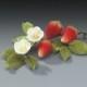 Strawberry Gum Paste Flowers Set of 6 Sprays for Weddings and Cake Decorating - Ships Insured!