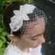 Rhinestone Wedding Headband .. Rhinestone Flower Girl Headband ..  Bridesmaid Hair Accessory .. Birdcage Veil .. Bridal Rhinestone Headband