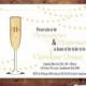 Printable Monogram and Mimosas Shower Invitation or any occasion (digital file) DIY Printing at home or your choice of printer