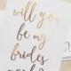 Gold foil Cards - Will you be my bridesmaid card - gold foil