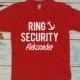 Ring Security Tee Shirt with Anchor. Ring Security TShirt with name. Ring Security shirt. Ring Bearer t-shirt. Ring Bearer tee.