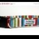 SALE Colorful Dog Collar - The Circus Adjustable Dog Collar - Made to Order in 5 Sizes - Wedding Dog Collar