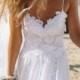 White Sheath/Column Lace Chiffon Wedding Dresses