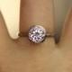 Kunzite 14K Palladium White Gold Engagement Ring, Gemstone Ring, Stacking RIng,  - Made to Order