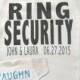 Personalized RING SECURITY ring bearer t-shirt or onesie wedding getting married bride groom